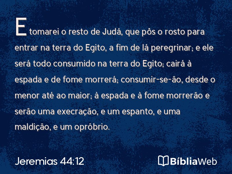 Jeremias 44:12 em imagem para compartilhar