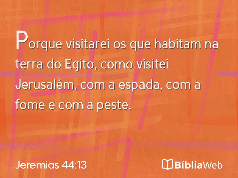Jeremias 44:13 em imagem para compartilhar