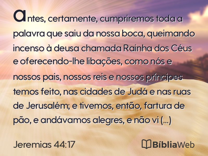 Jeremias 44:17 em imagem para compartilhar