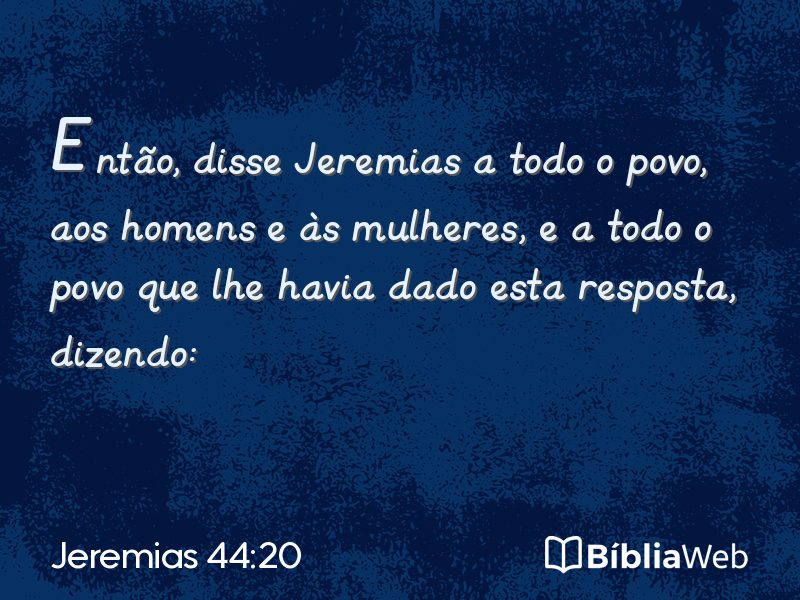 Jeremias 44:20 em imagem para compartilhar