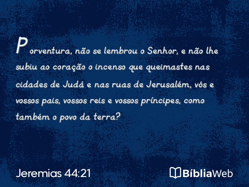 Jeremias 44:21 em imagem para compartilhar