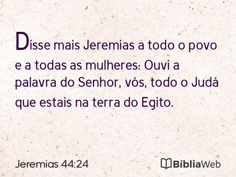 Jeremias 44:24 em imagem para compartilhar