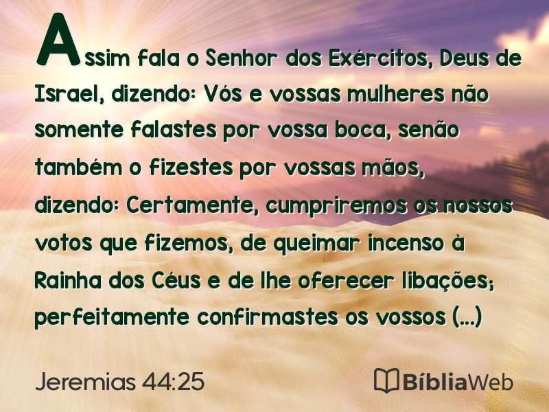 Jeremias 44:25 em imagem para compartilhar