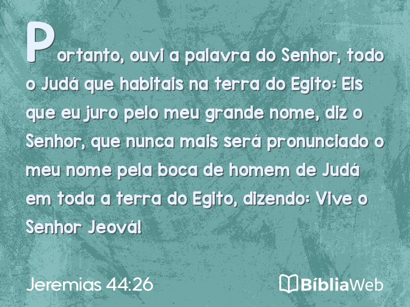 Jeremias 44:26 em imagem para compartilhar
