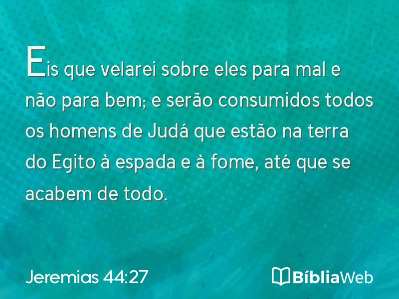 Jeremias 44:27 em imagem para compartilhar