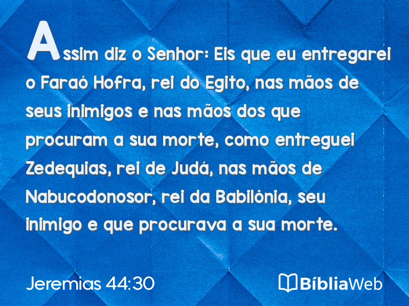 Jeremias 44:30 em imagem para compartilhar