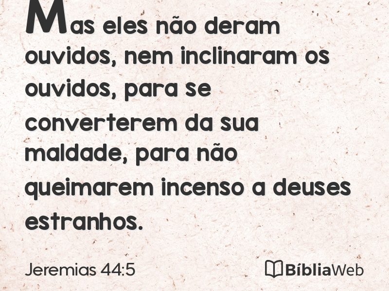 Jeremias 44:5 em imagem para compartilhar