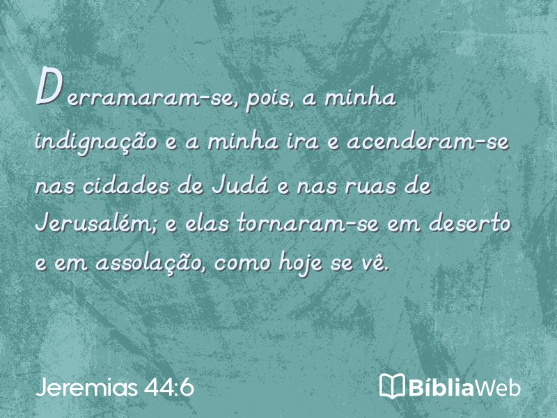 Jeremias 44:6 em imagem para compartilhar