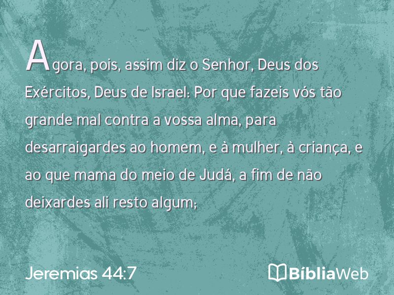 Jeremias 44:7 em imagem para compartilhar