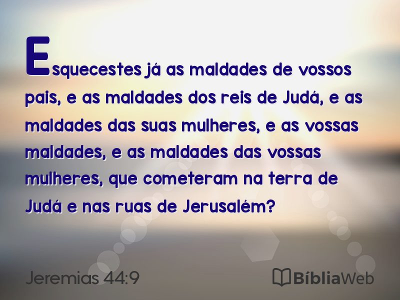 Jeremias 44:9 em imagem para compartilhar