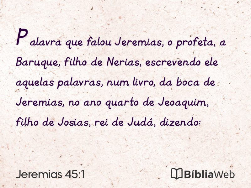 Jeremias 45:1 em imagem para compartilhar