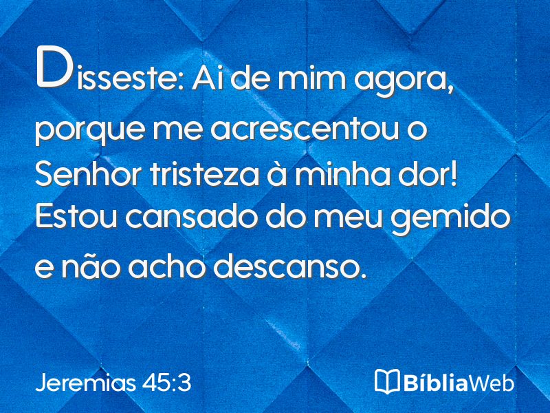 Jeremias 45:3 em imagem para compartilhar