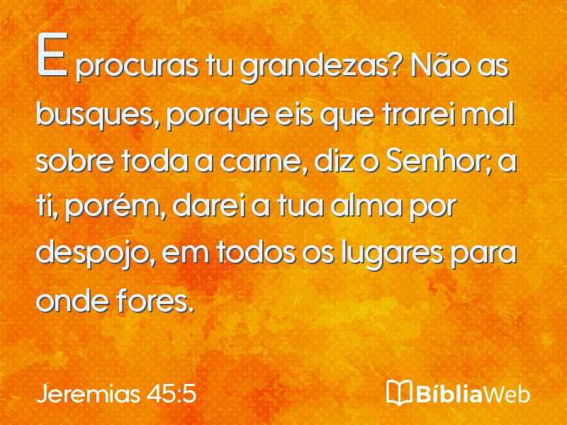 Jeremias 45:5 em imagem para compartilhar