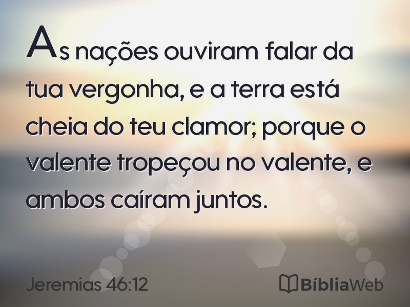 Jeremias 46:12 em imagem para compartilhar