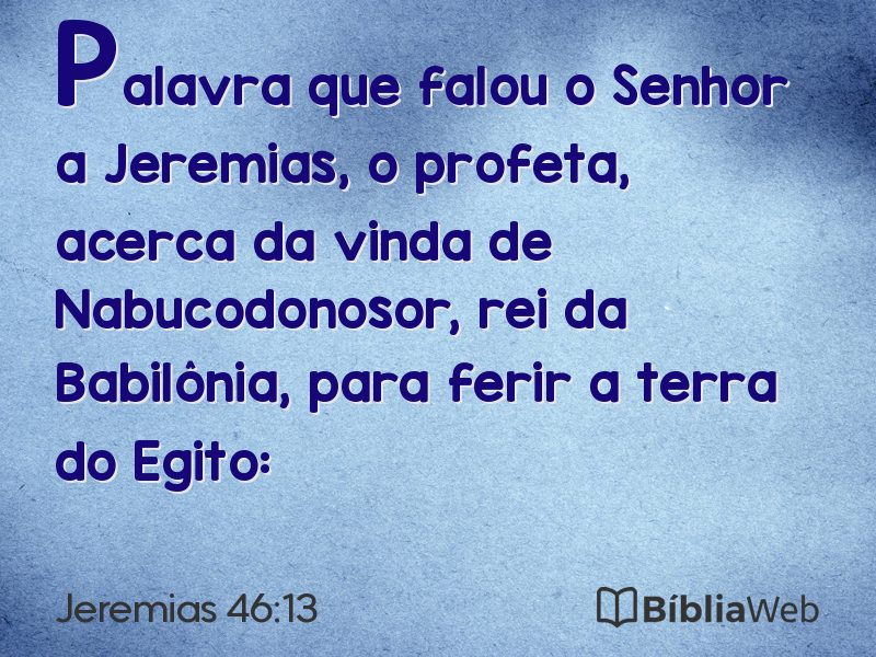Jeremias 46:13 em imagem para compartilhar