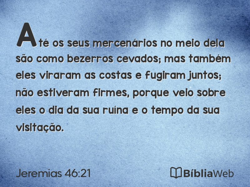 Jeremias 46:21 em imagem para compartilhar