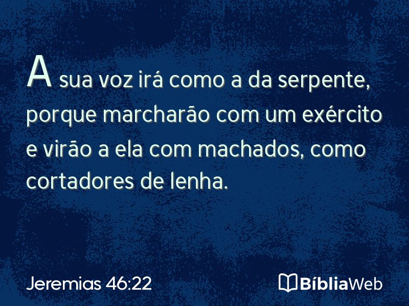 Jeremias 46:22 em imagem para compartilhar