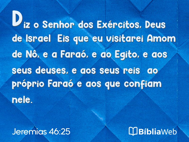 Jeremias 46:25 em imagem para compartilhar