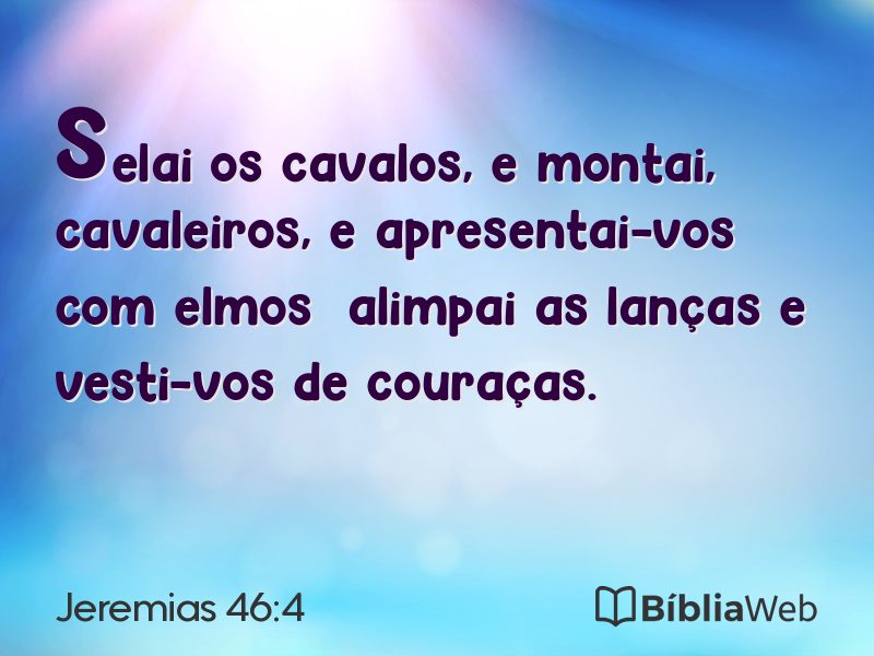 Jeremias 46:4 em imagem para compartilhar