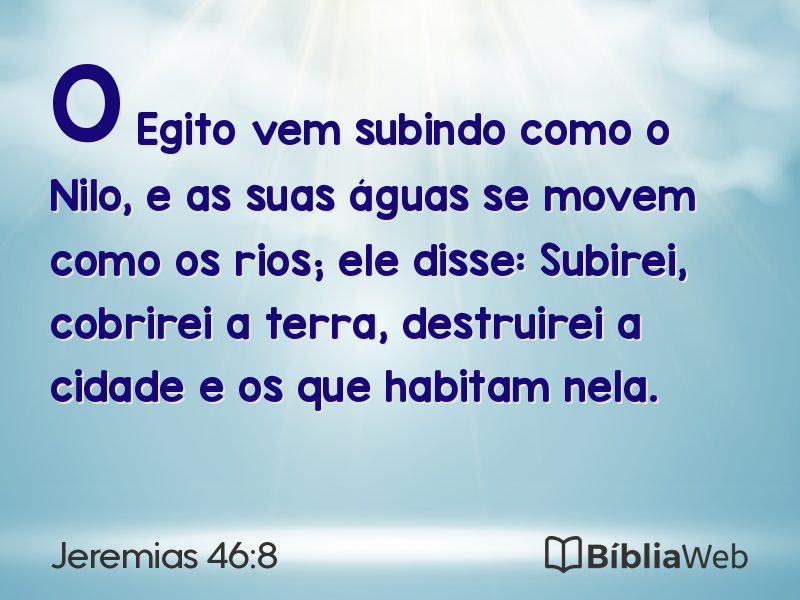 Jeremias 46:8 em imagem para compartilhar