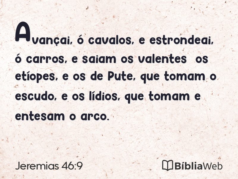 Jeremias 46:9 em imagem para compartilhar