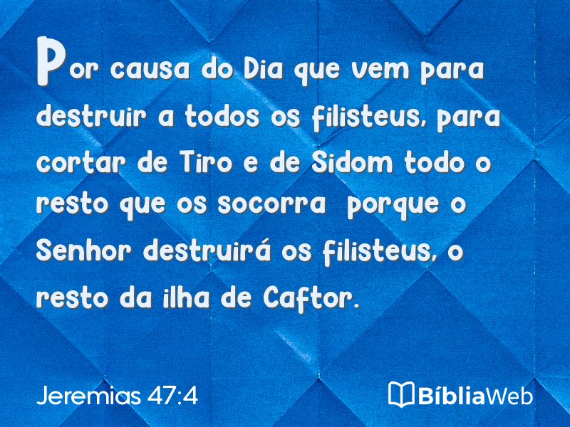 Jeremias 47:4 em imagem para compartilhar