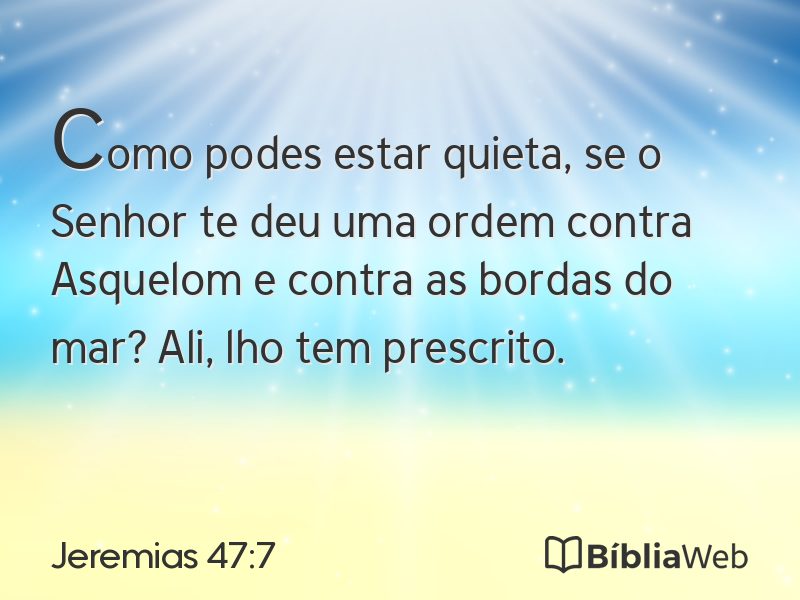 Jeremias 47:7 em imagem para compartilhar
