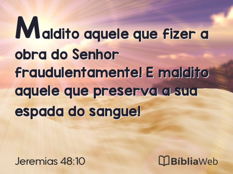 Jeremias 48:10 em imagem para compartilhar