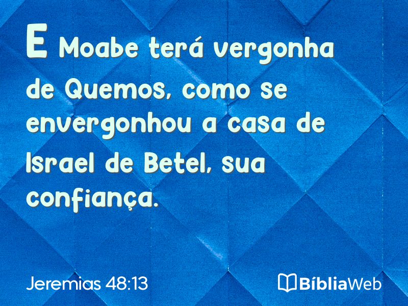 Jeremias 48:13 em imagem para compartilhar