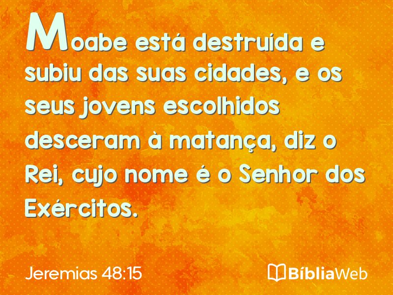 Jeremias 48:15 em imagem para compartilhar