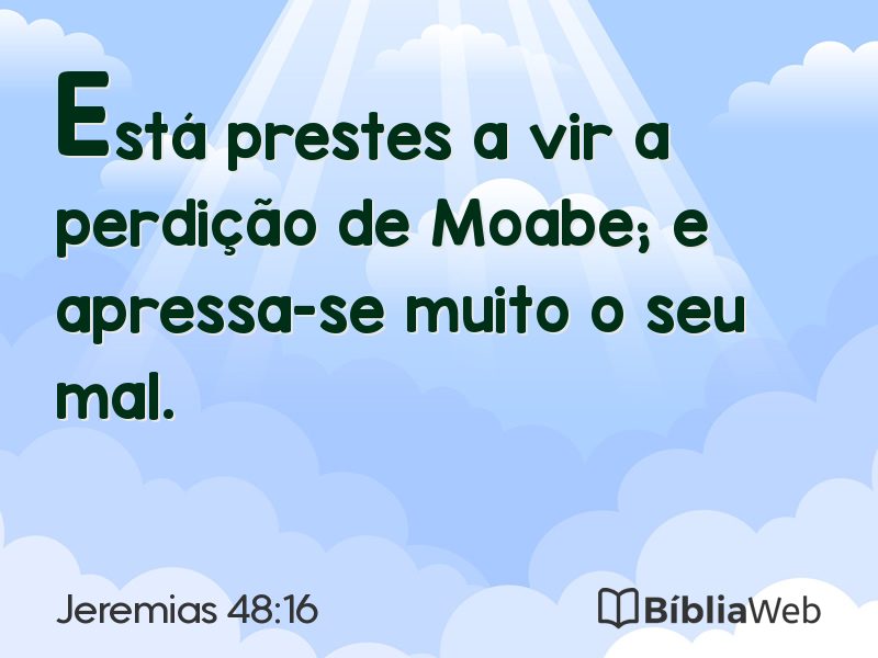 Jeremias 48:16 em imagem para compartilhar