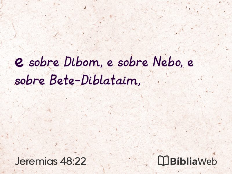 Jeremias 48:22 em imagem para compartilhar