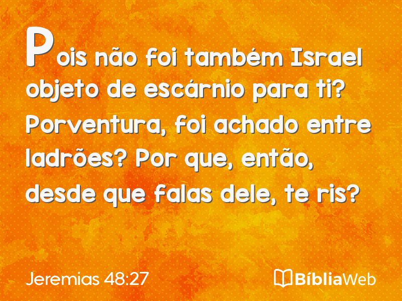 Jeremias 48:27 em imagem para compartilhar