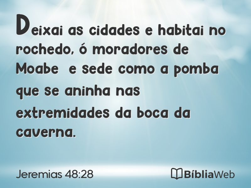 Jeremias 48:28 em imagem para compartilhar