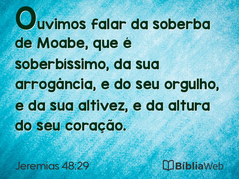 Jeremias 48:29 em imagem para compartilhar