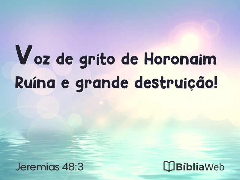 Jeremias 48:3 em imagem para compartilhar