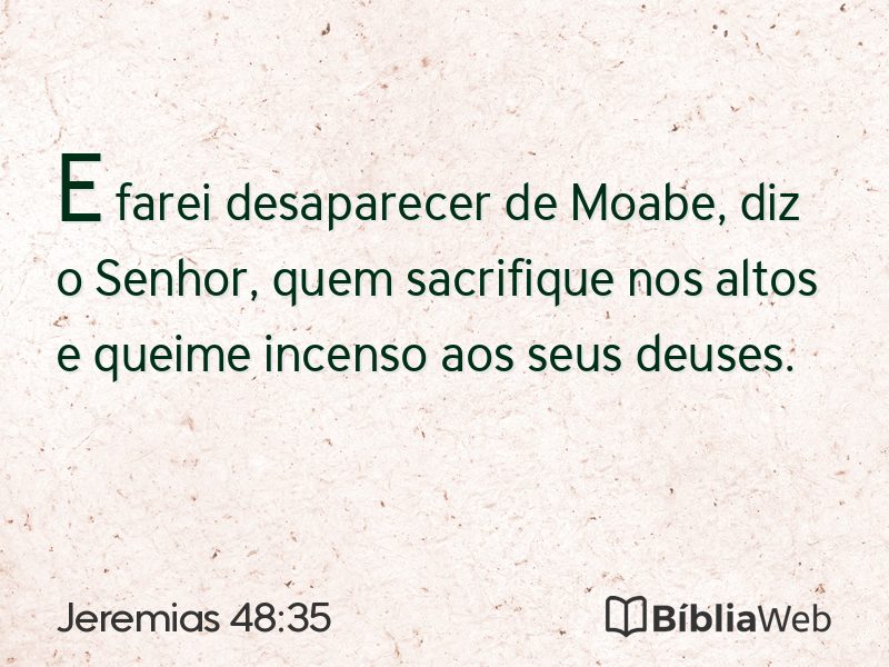Jeremias 48:35 em imagem para compartilhar