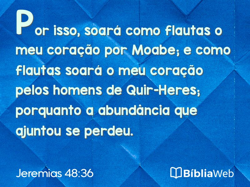 Jeremias 48:36 em imagem para compartilhar