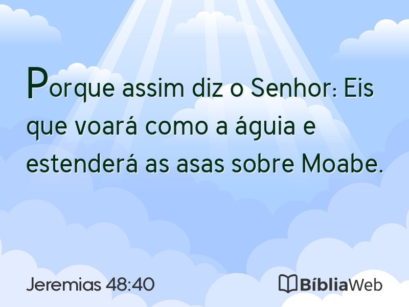 Jeremias 48:40 em imagem para compartilhar