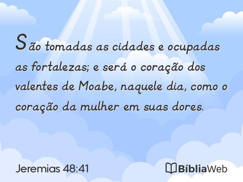 Jeremias 48:41 em imagem para compartilhar