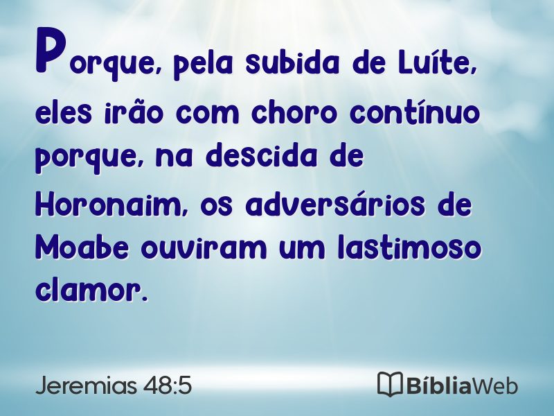 Jeremias 48:5 em imagem para compartilhar