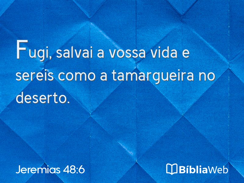 Jeremias 48:6 em imagem para compartilhar
