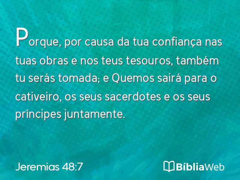 Jeremias 48:7 em imagem para compartilhar