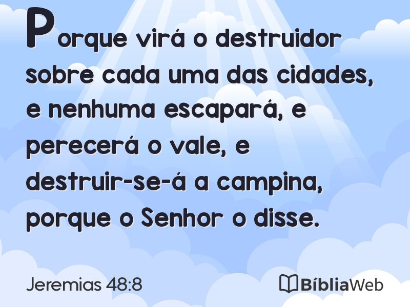 Jeremias 48:8 em imagem para compartilhar