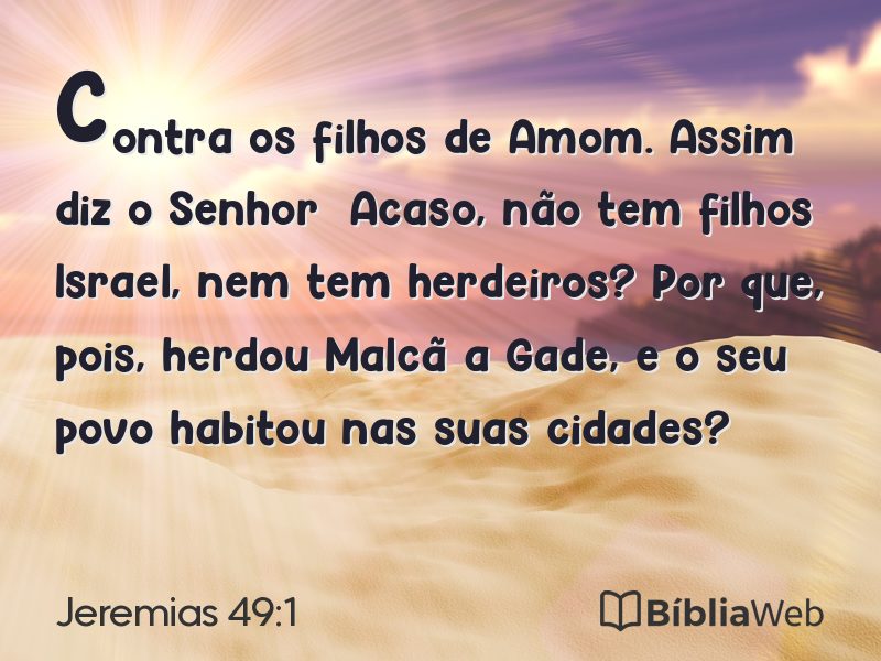 Jeremias 49:1 em imagem para compartilhar