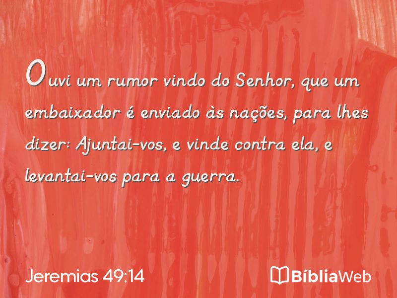 Jeremias 49:14 em imagem para compartilhar
