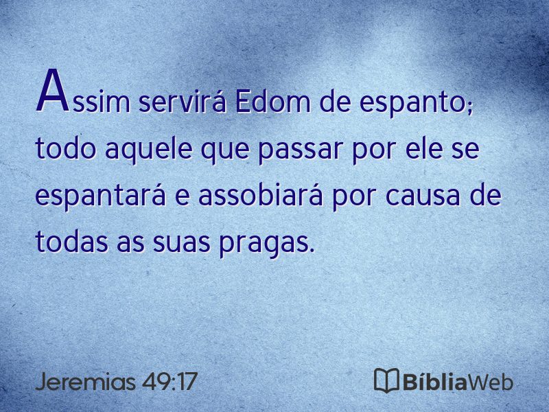 Jeremias 49:17 em imagem para compartilhar
