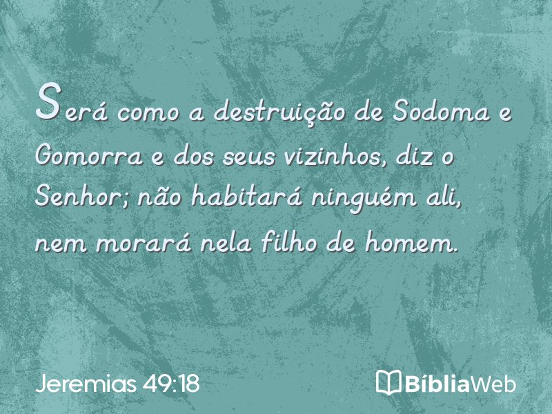 Jeremias 49:18 em imagem para compartilhar