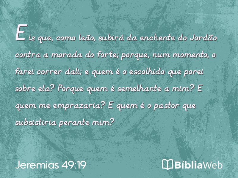Jeremias 49:19 em imagem para compartilhar