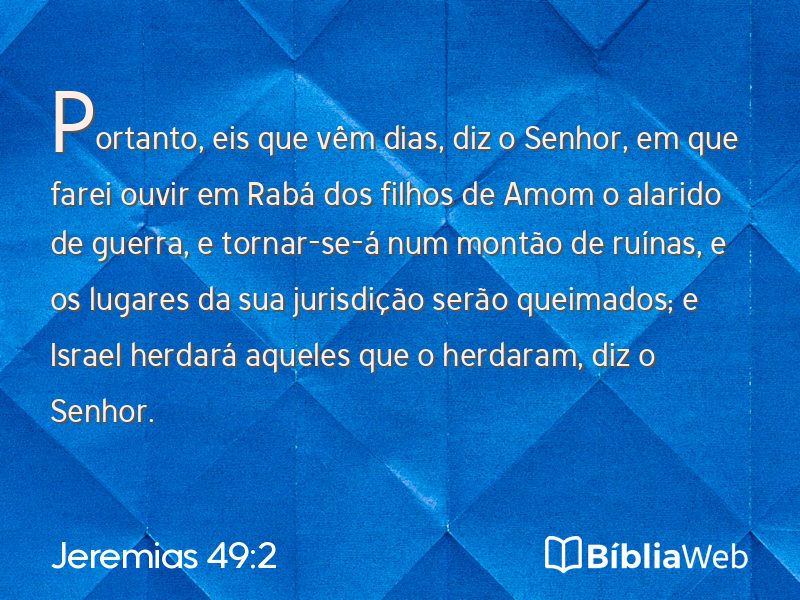 Jeremias 49:2 em imagem para compartilhar